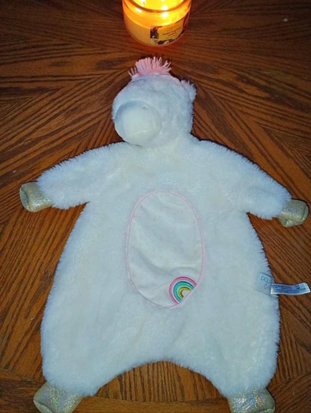 Douglas Plush Stuffed Animal White & Pink